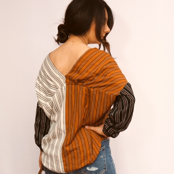 Fate contrasting button up blouse from vici - Picture 2 of 12